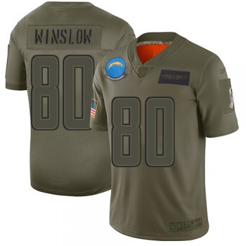 Youth Chargers #80 Kellen Winslow Camo Stitched Football Limited 2019 Salute to Service Jersey