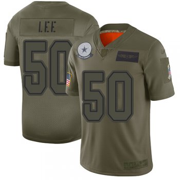 Youth Cowboys #50 Sean Lee Camo Stitched Football Limited 2019 Salute to Service Jersey