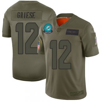 Youth Dolphins #12 Bob Griese Camo Stitched Football Limited 2019 Salute to Service Jersey