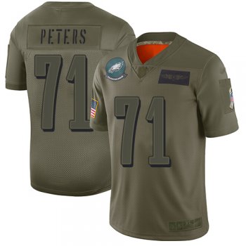 Youth Eagles #71 Jason Peters Camo Stitched Football Limited 2019 Salute to Service Jersey