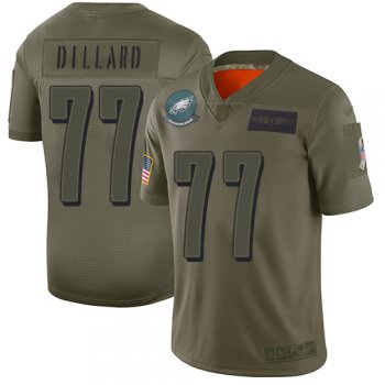 Youth Eagles #77 Andre Dillard Camo Stitched Football Limited 2019 Salute to Service Jersey