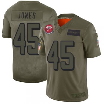 Youth Falcons #45 Deion Jones Camo Stitched Football Limited 2019 Salute to Service Jersey