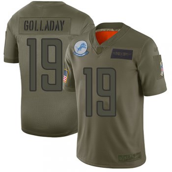 Youth Lions #19 Kenny Golladay Camo Stitched Football Limited 2019 Salute to Service Jersey