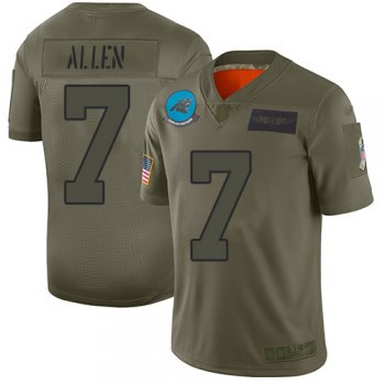 Youth Panthers #7 Kyle Allen Camo Stitched Football Limited 2019 Salute to Service Jersey