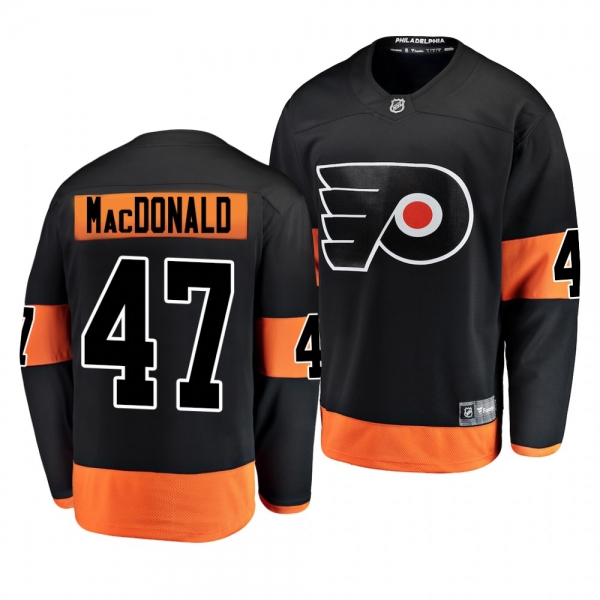 Youth Flyers Andrew MacDonald 2019 Alternate Black Breakaway Player Fanatics Branded Jersey