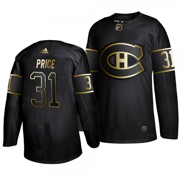 Men's Carey Price Montreal Canadiens Black Golden Edition Authentic Adidas Jersey