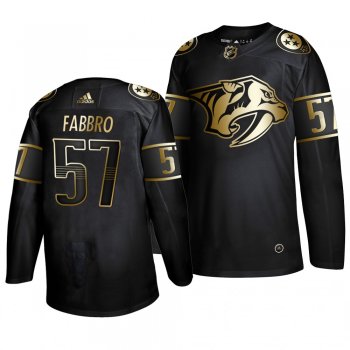 Men's #57 Dante Fabbro Nashville Predators 2019 Golden Edition Authentic Adidas Black Jersey