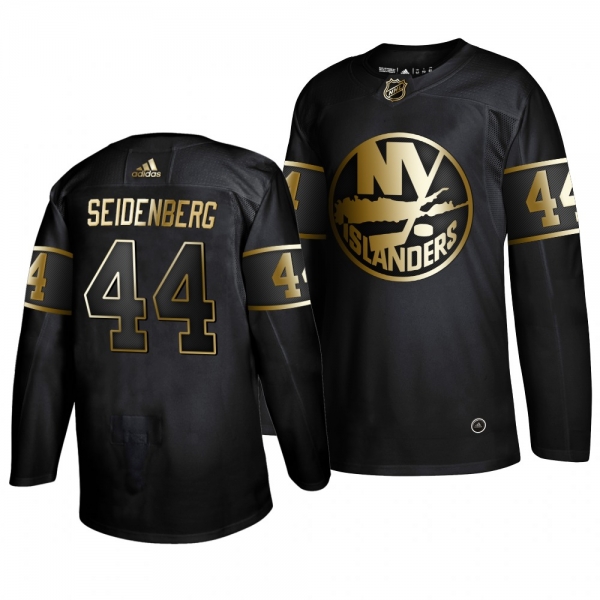 Men's New York Islanders #44 Dennis Seidenberg Golden Edition Authentic Adidas Jersey Black