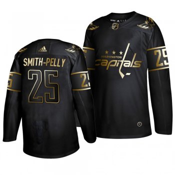 Men's #25 Devante Smith-Pelly Washington Capitals 2019 Golden Edition Authentic Adidas Black Jersey