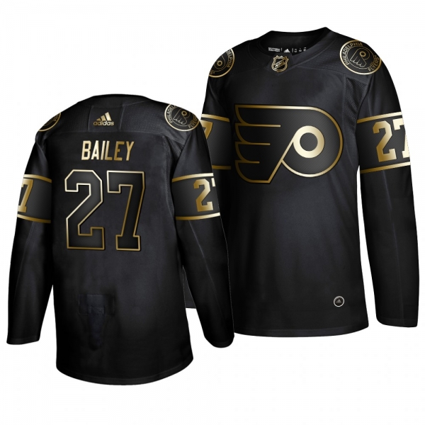 Men's #27 Justin Bailey Philadelphia Flyers 2019 Golden Edition Authentic Adidas Black Jersey