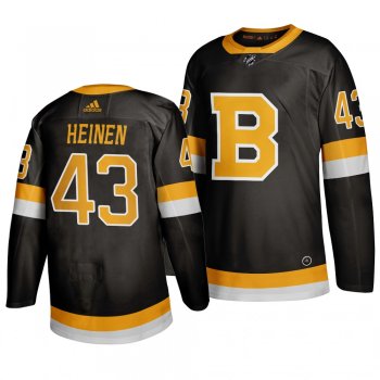 Men's Danton Heinen #43 Boston Bruins 2019-20 Adidas Authentic Third Black Jersey