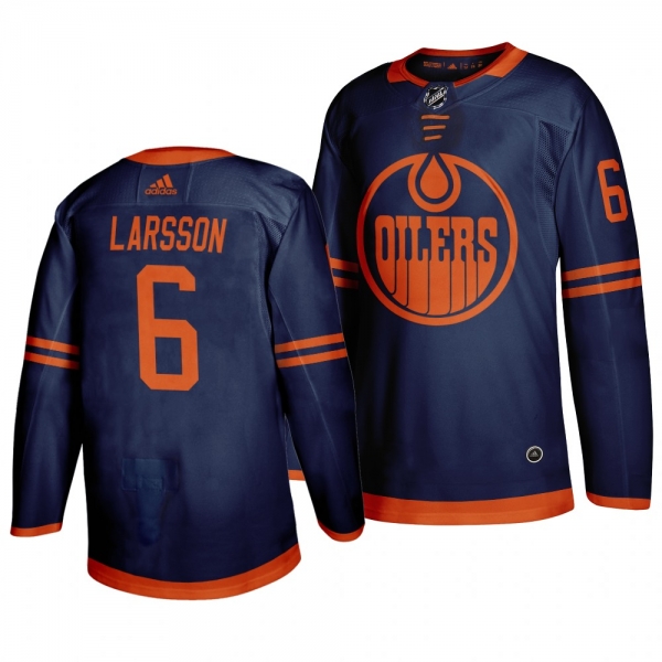 Men's Adam Larsson #6 Edmonton Oilers 2019-20 Adidas Authentic Third Alternate Blue Jersey