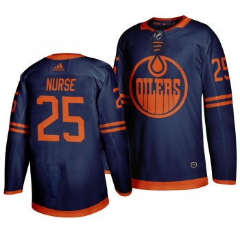 Men's Darnell Nurse #25 Edmonton Oilers 2019-20 Adidas Authentic Third Alternate Blue Jersey