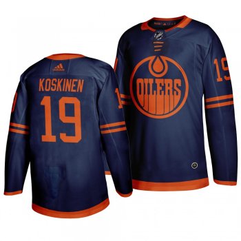 Men's Mikko Koskinen #19 Edmonton Oilers 2019-20 Adidas Authentic Third Alternate Blue Jersey