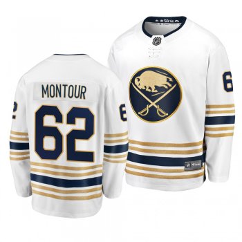 Men's #62 Brandon Montour Buffalo Sabres 2019-20 50th Season Premier Breakaway White Jersey