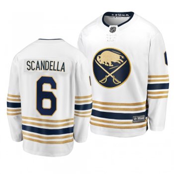 Men's #6 Marco Scandella Buffalo Sabres 2019-20 50th Season Premier Breakaway White Jersey