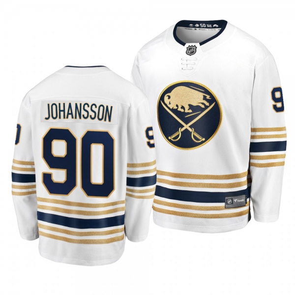 Men's #90 Marcus Johansson Buffalo Sabres 2019-20 50th Season Premier Breakaway White Jersey