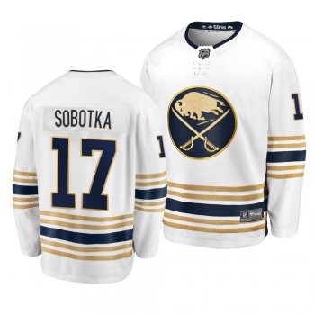 Men's #17 Vladimir Sobotka Buffalo Sabres 2019-20 50th Season Premier Breakaway White Jersey