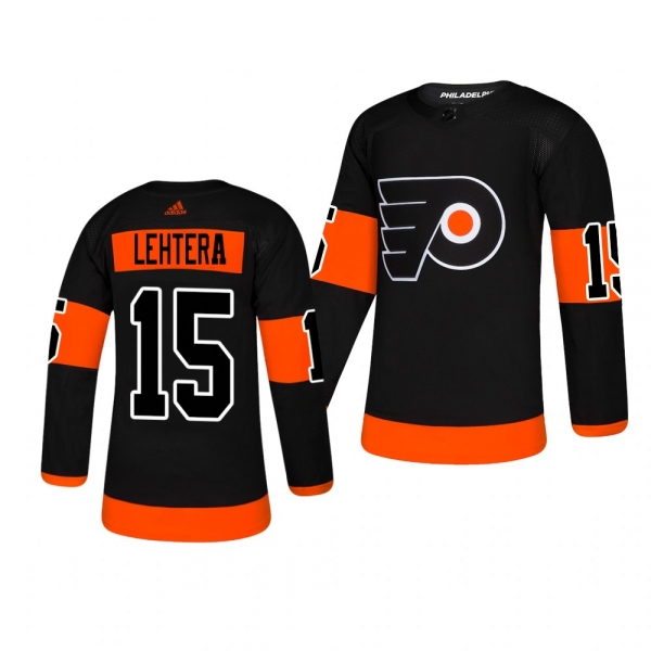 Men's Jori Lehtera Philadelphia Flyers Player Adidas Authentic Alternate Black Jersey