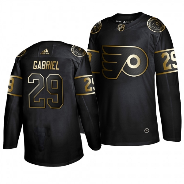 Men's Philadelphia Flyers Kurtis Gabriel Black Authentic Adidas Golden Edition Jersey