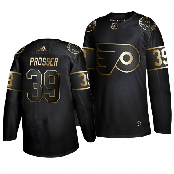 Men's Philadelphia Flyers Nate Prosser Black Authentic Adidas Golden Edition Jersey