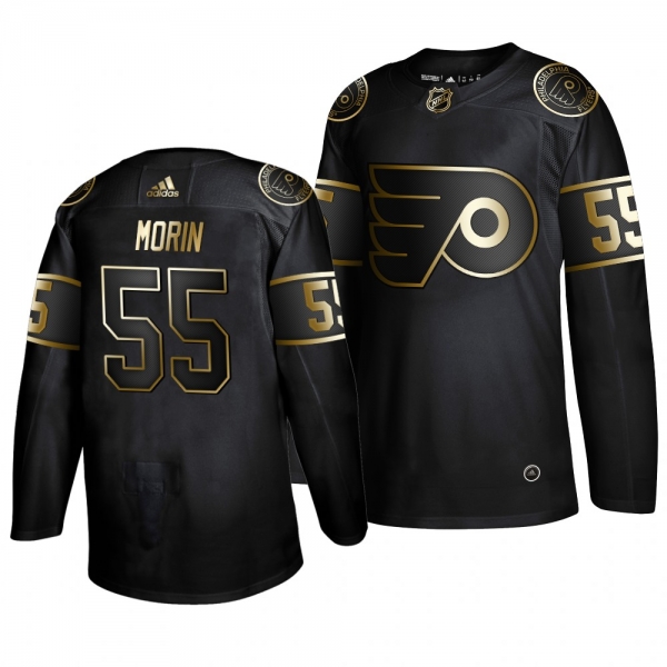 Men's Philadelphia Flyers Samuel Morin Black Authentic Adidas Golden Edition Jersey