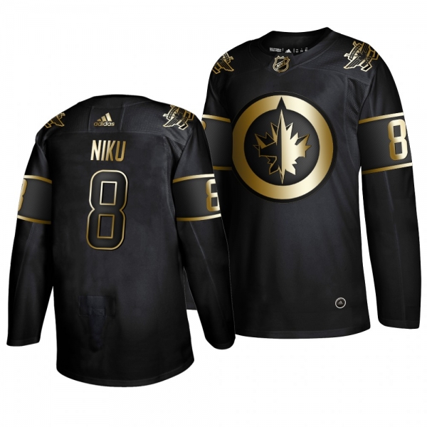 Men's Winnipeg Jets Sami Niku Black Authentic Adidas Golden Edition Jersey