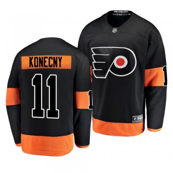 Youth Flyers Travis Konecny 2019 Alternate Black Breakaway Player Fanatics Branded Jersey