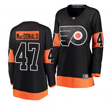 Women's Flyers Andrew MacDonald Breakaway Player Fanatics Branded Black Alternate Jersey