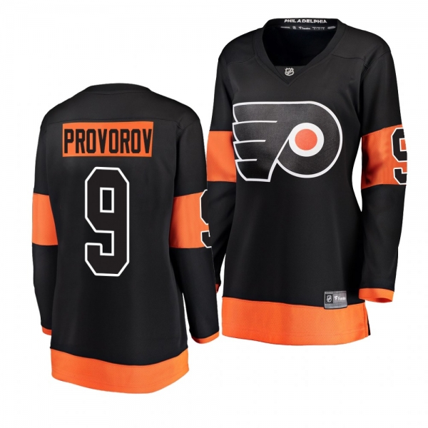 Women's Flyers Ivan Provorov Breakaway Player Fanatics Branded Black Alternate Jersey