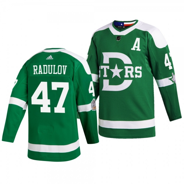 Dallas Stars Alexander Radulov 2020 Winter Classic Retro Adidas Authentic Green Jersey