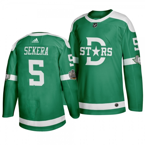 Dallas Stars Andrej Sekera 2020 Winter Classic Retro Adidas Authentic Green Jersey