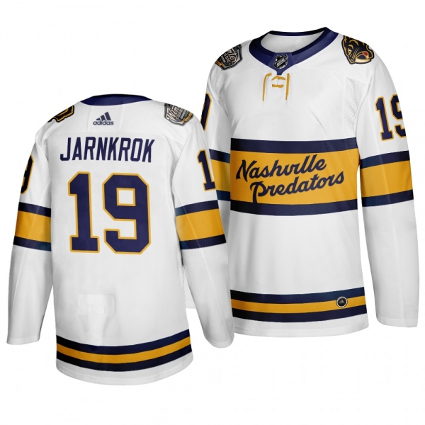 Nashville Predators Calle Jarnkrok 2020 Winter Classic Retro Authentic White Jersey