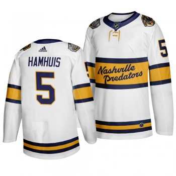 Nashville Predators Dan Hamhuis 2020 Winter Classic Retro Authentic White Jersey