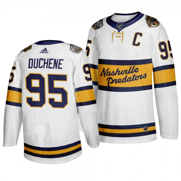 Nashville Predators Matt Duchene 2020 Winter Classic Retro Authentic White Jersey