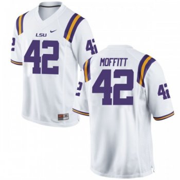 Men's Nike Aaron Moffitt LSU Tigers Game White Football College Jersey