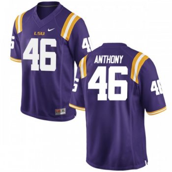 Men's Nike Andre Anthony LSU Tigers Game Purple Football College Jersey