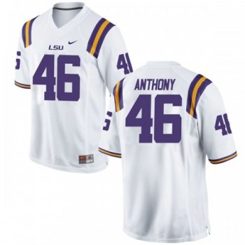 Men's Nike Andre Anthony LSU Tigers Game White Football College Jersey