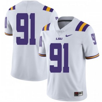 Men's Nike Breiden Fehoko LSU Tigers Limited White Football College Jersey