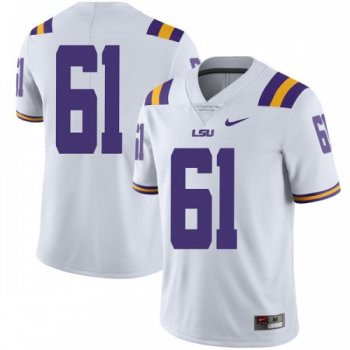 Men's Nike Cameron Wire LSU Tigers Limited White Football College Jersey