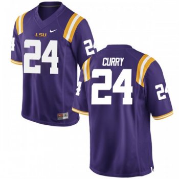 Men's Nike Chris Curry LSU Tigers Game Purple Football College Jersey