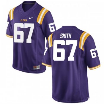 Men's Nike Cole Smith LSU Tigers Game Purple Football College Jersey