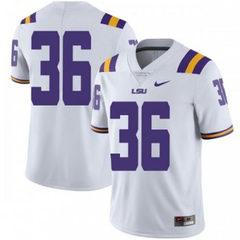 Men's Nike Cole Tracy LSU Tigers Limited White Football College Jersey