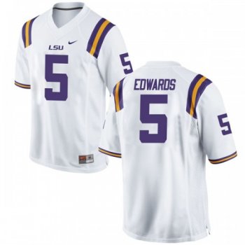 Men's Nike Daryl Edwards LSU Tigers Game White Football College Jersey