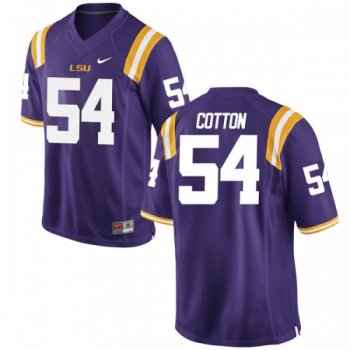 Men's Nike Davin Cotton LSU Tigers Game Purple Football College Jersey