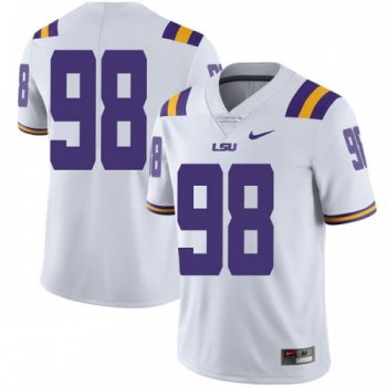 Men's Nike Dominic Livingston LSU Tigers Limited White Football College Jersey