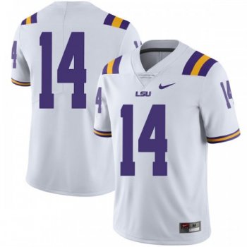 Men's Nike Drake Davis LSU Tigers Limited White Football College Jersey