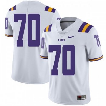 Men's Nike Ed Ingram LSU Tigers Limited White Football College Jersey