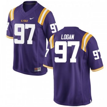 Men's Nike Glen Logan LSU Tigers Game Purple Football College Jersey