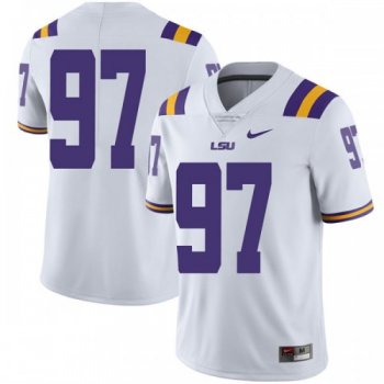 Men's Nike Glen Logan LSU Tigers Limited White Football College Jersey